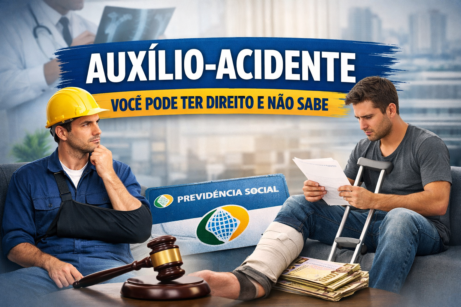 Auxílio-acidente do INSS: trabalhador com lesão permanente após acidente e direito a benefício previdenciário
